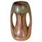 Brown and Green Color Stoneware Enameled Vase with 2 Handles, France, 1960s, Image 1