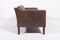 Vintage Scandinavian Three Seat Brown Leather Sofa, 1970s, Image 6