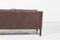 Vintage Scandinavian Three Seat Brown Leather Sofa, 1970s 9