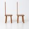 Brutalist Wabi Sabi Pine Dining Chairs, 1970s, Set of 2 6