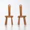 Brutalist Wabi Sabi Pine Dining Chairs, 1970s, Set of 2 11