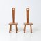 Brutalist Wabi Sabi Pine Dining Chairs, 1970s, Set of 2 2
