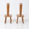 Brutalist Wabi Sabi Pine Dining Chairs, 1970s, Set of 2 7