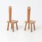 Brutalist Wabi Sabi Pine Dining Chairs, 1970s, Set of 2 4