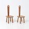 Brutalist Wabi Sabi Pine Dining Chairs, 1970s, Set of 2 3