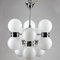 Chandelier in Chrome and Opaline Glass by Carlo Nason for Mazzega, 1960s 5