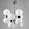 Chandelier in Chrome and Opaline Glass by Carlo Nason for Mazzega, 1960s 6