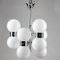 Chandelier in Chrome and Opaline Glass by Carlo Nason for Mazzega, 1960s, Image 6