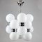 Chandelier in Chrome and Opaline Glass by Carlo Nason for Mazzega, 1960s, Image 8