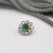 20th Century Emerald Diamonds 18 Karat Yellow Gold Daisy Pendant, Image 3