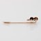 19th Century French Tiger Eye Fine Pearl Rose Gold Clover Pin Brooch 7