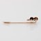 19th Century French Tiger Eye Fine Pearl Rose Gold Clover Pin Brooch, Image 7