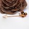 19th Century French Tiger Eye Fine Pearl Rose Gold Clover Pin Brooch 12
