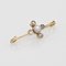 19th Century Fine Pearl Diamonds 18 Karat Yellow Gold Pin Brooch 6