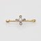 19th Century Fine Pearl Diamonds 18 Karat Yellow Gold Pin Brooch 4