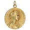 French 18 Karat Yellow Gold Virgin Medal from Vernon 1