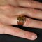 French Dendrite Agate 18 Karat Rose Gold Ladies Signet Ring, 1950s, Image 13