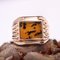 French Dendrite Agate 18 Karat Rose Gold Ladies Signet Ring, 1950s, Image 3