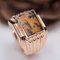 French Dendrite Agate 18 Karat Rose Gold Ladies Signet Ring, 1950s 11