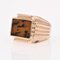 French Dendrite Agate 18 Karat Rose Gold Ladies Signet Ring, 1950s, Image 8