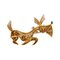 Broche de oro en forma de perro con diamantes, rubí y turquesa, Imagen 2