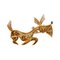 Gold Brooch in the Shape of a Dog with Diamonds, Ruby and Turquoise 2