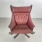 Vintage Falcon Chair aus Leder mit Ohrenklappen von Sigurd Resell 3