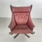 Vintage Winged Leather High Backed Falcon Chair by Sigurd Resell 3