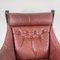 Vintage Winged Leather High Backed Falcon Chair by Sigurd Resell 6