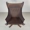 Vintage Winged Leather High Backed Falcon Chair by Sigurd Resell 10