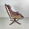 Vintage Falcon Chair aus Leder mit Ohrenklappen von Sigurd Resell 9