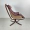 Vintage Winged Leather High Backed Falcon Chair by Sigurd Resell 9