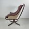 Chaise Falcon à Haut Dossier Vintage en Cuir par Sigurd Resell 7