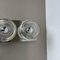 Space Age Original Metal Chrome Glass Wall Sconce Cosack Lights, Germany, 1970s 6