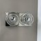 Space Age Original Metal Chrome Glass Wall Sconce Cosack Lights, Germany, 1970s 4