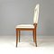 Art Deco Italian White Leather and Wood Chair attributed to Giovanni Gariboldi, 1940s, Image 4