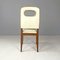 Art Deco Italian White Leather and Wood Chair attributed to Giovanni Gariboldi, 1940s 5