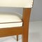 Chaise Art Déco en Cuir Blanc et Bois, Italie attribuée à Giovanni Gariboldi, 1940s 16