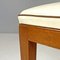 Italienischer Art Deco Stuhl aus weißem Leder & Holz, Giovanni Gariboldi zugeschrieben, 1940er 15