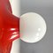 Mid-Century Modern Italian Red Wall Lamp Light Ball Castiglioni for Flos, 1960s 6