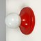 Mid-Century Modern Italian Red Wall Lamp Light Ball Castiglioni for Flos, 1960s 3