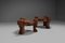 Brutalist Wooden End Tables, Brazil, 1960s, Set of 2 2