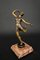Bailarina Art Déco de bronce pátina doble con base de ónice, años 30, Imagen 2
