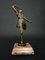 Bailarina Art Déco de bronce pátina doble con base de ónice, años 30, Imagen 6