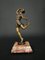 Bailarina Art Déco de bronce pátina doble con base de ónice, años 30, Imagen 3