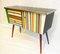 Small Vintage Multicolored Commode, Image 5