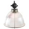 Vintage Industrial Clear Glass Pendant Light from Holophane 2