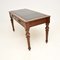 Antique Victorian Oak Leather Top Writing Table / Desk, 1890s 4