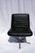 Black Leather Swivel Chair, Image 1
