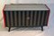 Vintage Striped 2-Door Commode 1